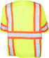 Ironwear 1293-LZ-2-M ANSI Class 3 Polyester Mesh SAFETY Vest with Zipper & 4" Orange/2" Silver Reflective Tape, Lime, Medium...