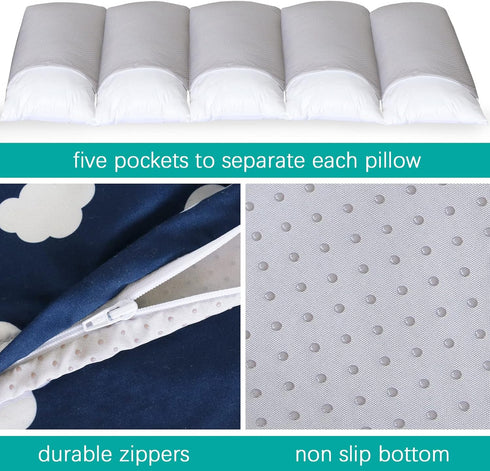 Floor Lounger Cover Non-Slip & Super Soft Floor Sofa Pillow Bed Cover, Great Choice for Kids or Adults Perfect for Slumber Party, Cloud Queen (Pil...