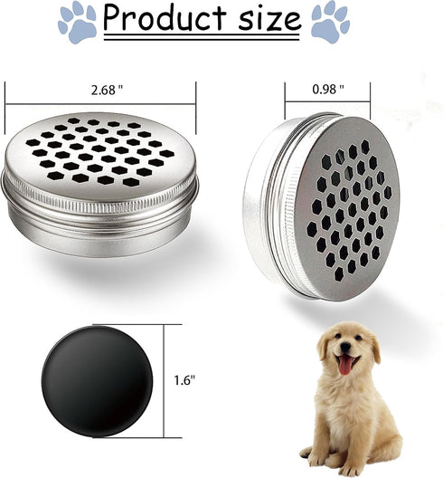 18 Pack Dog Scent Work Tins Training Kit Nose Work Magnetic Dots Scent Work Containers for Dogs Training Metal Box Smell Aluminum Cans with Lids (...