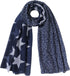 Lina & Lily Star Print Women's Scarf Shawl Wrap Lightweight Spring Fall Winter...
