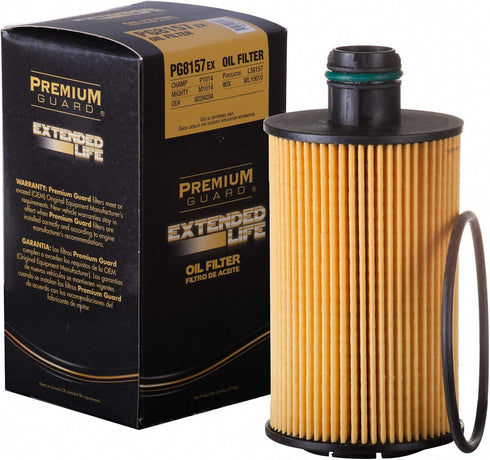 PG8157EX Extended Life Oil Filter up to 10,000 Miles | Fits 2018-14 Ram 1500, 2019 1500 Classic, 2021-14 Jeep Grand Cherokee, 2021-18 Maserati Qua...
