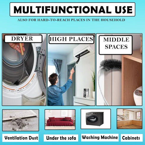 Clothes Dryer Lint Vent Trap Cleaner Brush Gas Electric Fire Prevention Exhaust (1 Pack)...