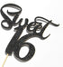 Black Glitter Sweet 16 Cake Topper - Happy 16th Birthday Cake Topper Decor - Cheers to 16 Years - 16th Wedding Anniversary Party Supplies...