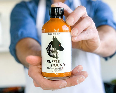 Seed Ranch Gourmet Truffle Hound Hot Sauce - Medium Heat - Spicy & Savory Truffle Hot Sauce with Chile de Arbol, Ghost Pepper & Garlic - Vegan, No...