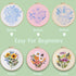 Ohcol 3 Sets Embroidery Kit for Beginners with Easy-to-Follow Operating Instructions,Cross Stitch Kits for Adults with Flowers Patterns,Needlepoin...