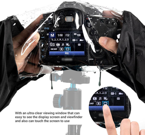 Professional Waterproof Camera Rain Cover Coat for Canon Nikon Sony Fuji & More Cameras with Lens,Camera Accessories for Photography Rain Gear...