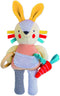Petit Collage Organic Busy Bunny Activity Toy – Handmade Bunny Stuffed Animal for Babies and Toddlers, Entertains with Gentle Developmental Activi...