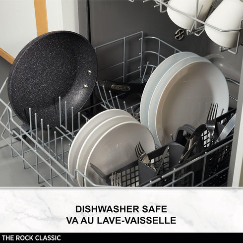 Starfrit The Rock 16cm (6.5") Non-Stick Egg Fry Pan - Durable Forged Aluminum - Oven Safe - PFOA Free - Easy to Clean - Black...