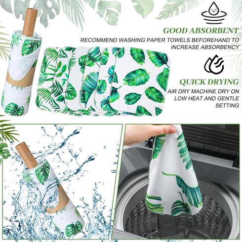 36 Pack Reusable Paper Towels Washable Paperless Towels Rolls Reusable Toilet Bidet Towels Bulk Flannel Cotton Cloth Towels Wipes Bathroom Napkins...