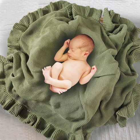 Knit Baby Blanket – 30"x40" Baby Blanket for Newborn Girl and Boy – Receiving Swaddle Blanket– Soft Knitted Baby Blanket – Baby Gifts for Baby Sho...
