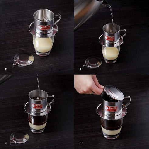 Vietnamese Coffee Filter Maker Press. Screw Down Phin Made in Vietnam. Authentic (1, Medium (8 oz))...