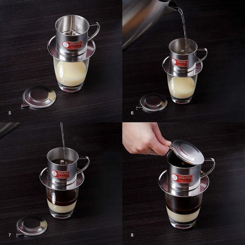 Vietnamese Coffee Filter Maker Press. Screw Down Phin Made in Vietnam. Authentic (2, Medium (8 oz))....
