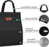 Lunch Bags for Women Insulated Reusable Lunch Tote with Internal Pocket, Adult Lunch Tote bag for Work (Black...
