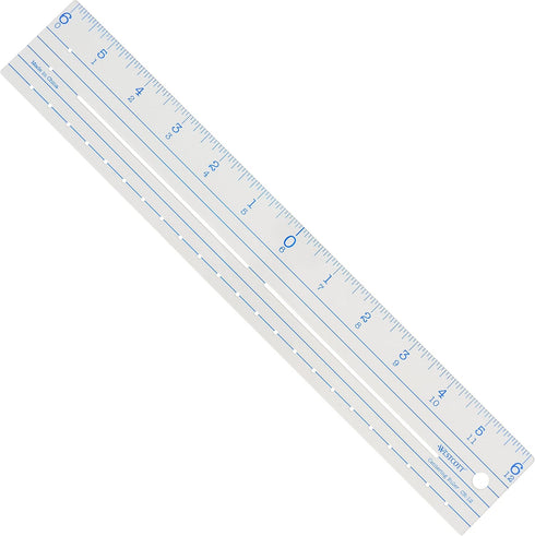 Westcott CR-12 Plastic Ruler 12"-Zero Centering...