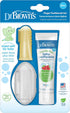 Dr. Brown's 100% Silicone Baby Finger Toothbrush and Toothpaste Set, 2-Pack Toothbrush with Storage Case, Fluoride-Free Strawberry Toddler Toothpa...