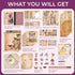 Funto Scrapbooking Kit (202 PCS), Vintage Collection-Rose Angel, Ideal Gift Box Packaging, Perfect for Bullet Scrapbooking Materials, Planner DIY ...