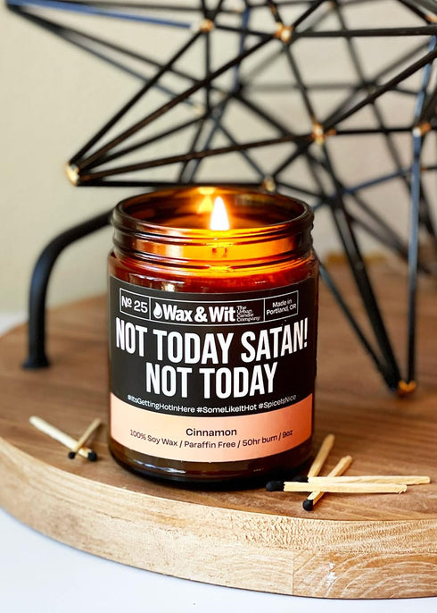Wax & Wit Funny Soy Candle Gift for Women - Humorous, Aromatherapy Soy Wax Candle, Ideal for Housewarming, Coworker, Birthday – Cinnamon - 9oz...