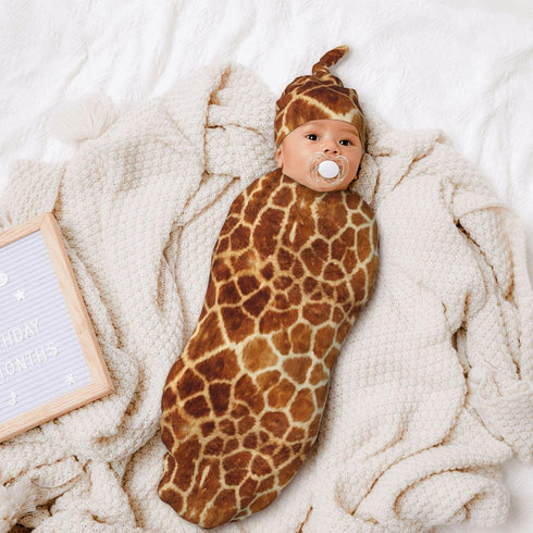 Giraffe Print Swaddle Blankets Newborn Receiving Blanket Baby Swaddle Wrap Soft Sleeping Sack for Baby Girls Boys...