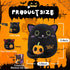 Halloween Stuffed Animal Black Cat Plush,Trick or Treat Soft Toys Gifts Pumpkin Double Side 9.4" Throw Couch Pillow Cute Figure Doll for Kids Baby...