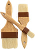 Durable, Hardwood 1, 2, 3in Boar Bristle Pastry Brush Set. Grill and Kitchen Flat Brushes for Basting Meat, Spreading Butter, BBQ Sauce or Marinad...