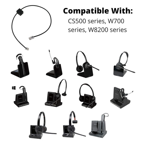Compatible Replacement Phone Cord for Plantronics CS500, Savi 700 and Savi 8200 Wireless Headsets (Connects Your Charging Base and Telephone)...