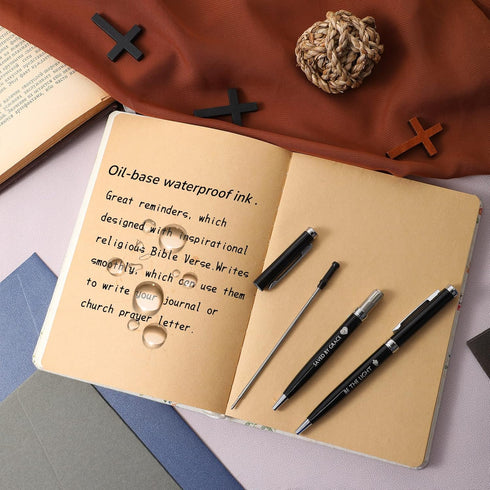 Fumete 20 Pcs Ideas Inspirational Religious Pens Bible Verse Ballpoint Pens Christian Scriptures Pens with Engraved Quotes Pastor Appreciation Gif...