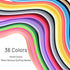 YURROAD Quilling Paper Strips Quilling Art Strips 900 Strips Quilling Paper Set 7mm Width 39cm Length...