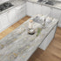 Grey Gold Marble Wallpaper Peel and Stick Contact Paper Waterproof Self Adhesive for Kitchen Bathroom Countertops Gray Marble Contact Paper for Ca...
