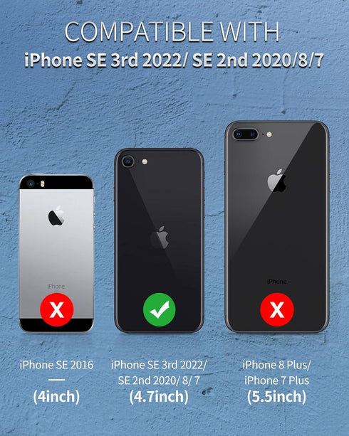 SPORTLINK Waterproof Case for iPhone SE 3rd 2022/iPhone SE 2nd 2020/iPhone 7/8 - Built in Screen Protector Full Body Shockproof Dustproof IP68 Wat...