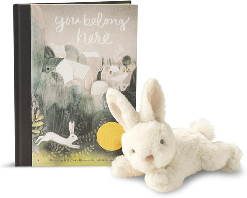 Snuggly Bunny Plush – an Adorable Stuffed Rabbit, Companion to The Children's Illustrated Book You Belong Here, 8.5 inches...