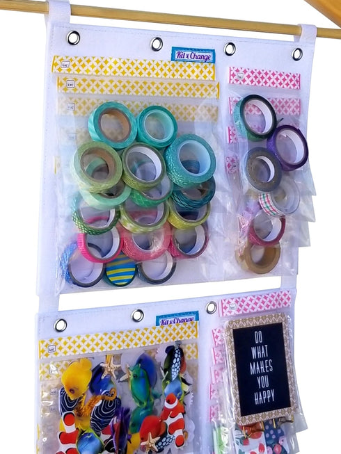 2 Panels by KIT XCHANGE Hanger Binder Storage System Planner Beads Scrapbooking Hook Loop...