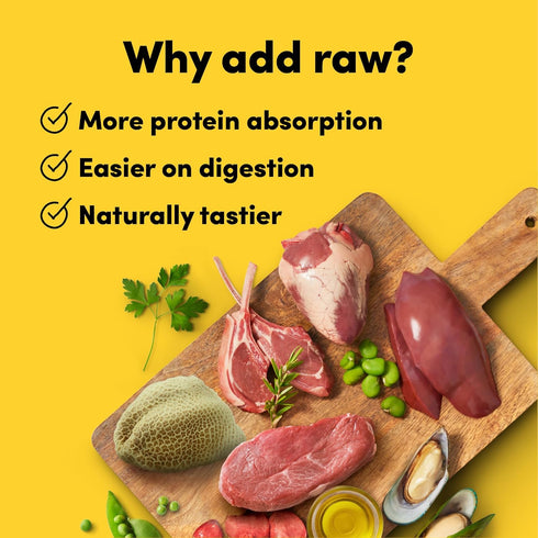 RawMix50 Freeze-Dried Raw Grass-Fed Lamb Recipe Dog Food, Protein Rich, Includes Kibble, Non-GMO, No Wheat or Corn, 12 oz...