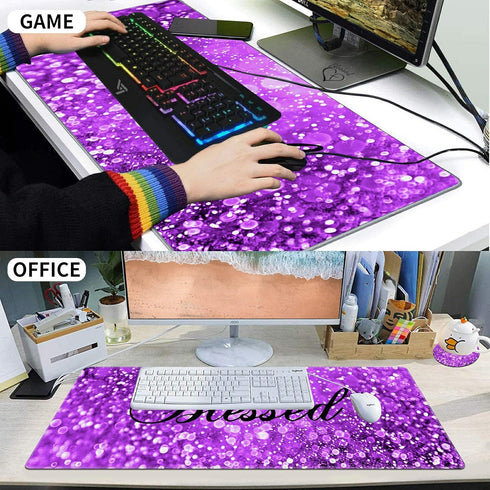 Desk Pad, Gaming Mouse Pad Extended Mouse Mat with Stitched Edge, AUOX Large Mousepad XL 31.5" x 11.8" Non-Slip Rubber Base Keyboard Pad for Lapto...