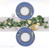 SHACOS Round Braided Placemats 15 inch Set of 6 Washable Kitchen Table Placemats for Home Wedding Party (Blue White, 6)...