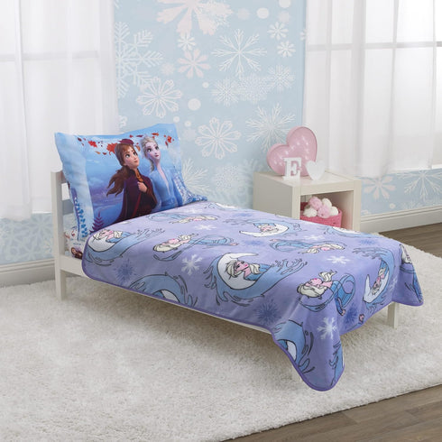 Disney Frozen 2 Elsa and Nokk Lavender and Pink Super Soft Toddler Blanket - 40"x 50"...
