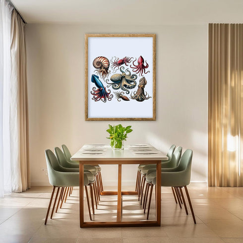 Posterizer 1 pcs-Cephalopods Octopus Species Ocean-Science Art-Teachers & Classrooms-Gift for Sea Lovers-School and classroom art- unframed wall a...
