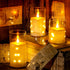 Da by Flameless Candle for Outdoor Use, Recessed String Light, Battery Powered LED Pillar Candle with Remote Control, Timer Function, 4" 5" 6", 3 ...