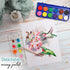 2 Pack Watercolor Paint Set 12 Vivid Colors Includes Watercolour Mixing Palette and 2 Brushes, Perfect For Artists, Beginner Painters, Kids and Ad...