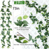 2 Strands Artificial Scindaps Vines Garland 73" Fake Vine with Silk Green Leaves Faux Hanging Plants Greenery Decoration for Bedroom Wall Party We...