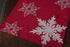 XD17141 Glisten Snowflake Embroidered Christmas Table Runner, 16 x 36-Inch, Red...