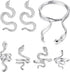 FIBO STEEL Snake Jewelry Set Snake Necklace Ring Earrings for Women Dangle Earrings Gold Snake Earrings Knuckle Rings Adjustable Necklace Hallowee...