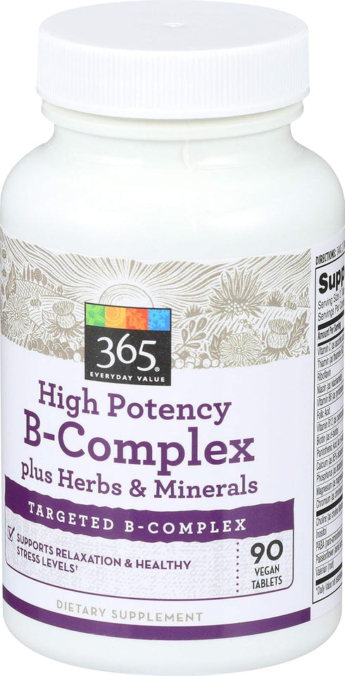365 Everyday Value, High Potency B-Complex, 90 ct...
