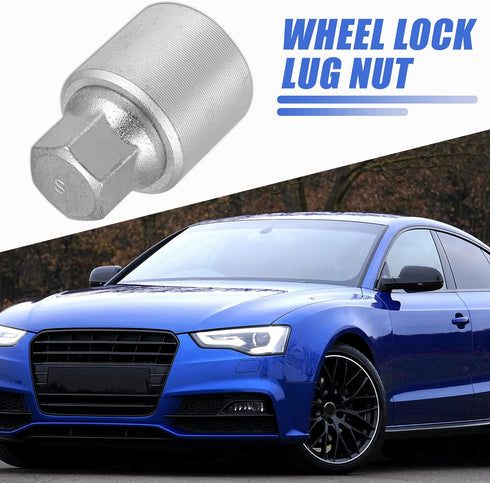 X AUTOHAUX S Type S Car Wheel Lock Lug Nut Anti Theft Lug Nut Screw Removal Socket Key Wheel Lock Key Replacement for Audi A4L A5 A6L Q2L Q3 Q5 Q7...