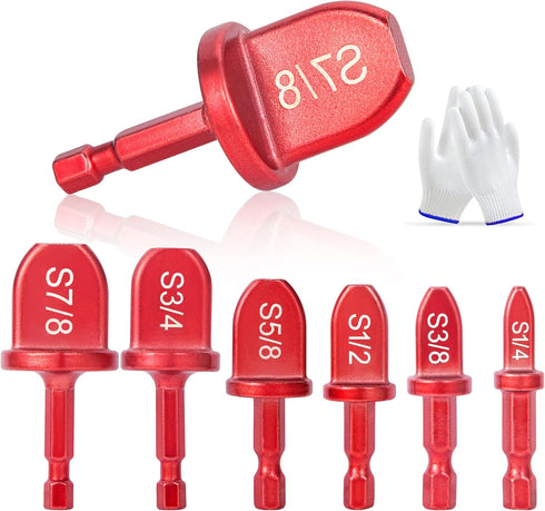 HVAC Repairing Kit?Air Conditioner Copper Tube Expander Swaging Tool ?1/4'' Hex Shank Manual Copper Pipe Swage Tool?Expander Boring Drill Bit 1/4'...
