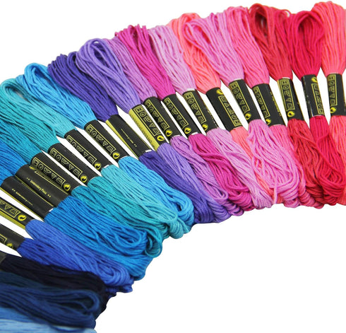 ATDAWN Rainbow Color Embroidery, Cross Stitch Threads, Bracelets, Crafts Floss, 100 Count...