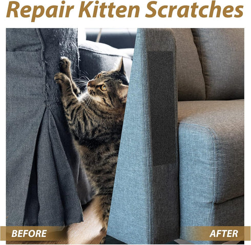 6 Pieces Upholstery Patch Sofa Couch Carpet Scratches Velvet Patch Repair Self Adhesive Flannel Fabric Furniture Car Seats Jeans Hand Bag Jackets,...