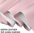 Leather Steering Wheel Cover Lace Up, Stitch on Wrap, Pink Steering Wheel Cover for Women, Anti-Slip & Breathable & Soft, Nappa Leather & Car Acce...
