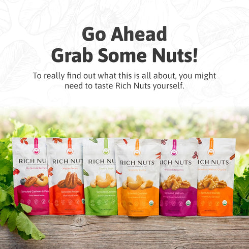 Rich Nuts Maple Pecan Gourmet Sprouted Pecans | Vegan, Paleo, Keto | Made with Maple Syrup, Vanilla Extract and Sea Salt | Non-Roasted from Dehyrd...
