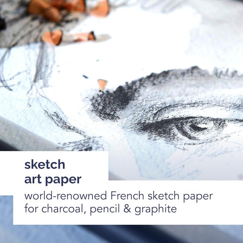 Canson Artist Series Sketchbook, Wirebound Journal, 8x8 inches, 160 Pages (65lb/96g) - Artist Paper for Adults and Students - Graphite, Charcoal, ...