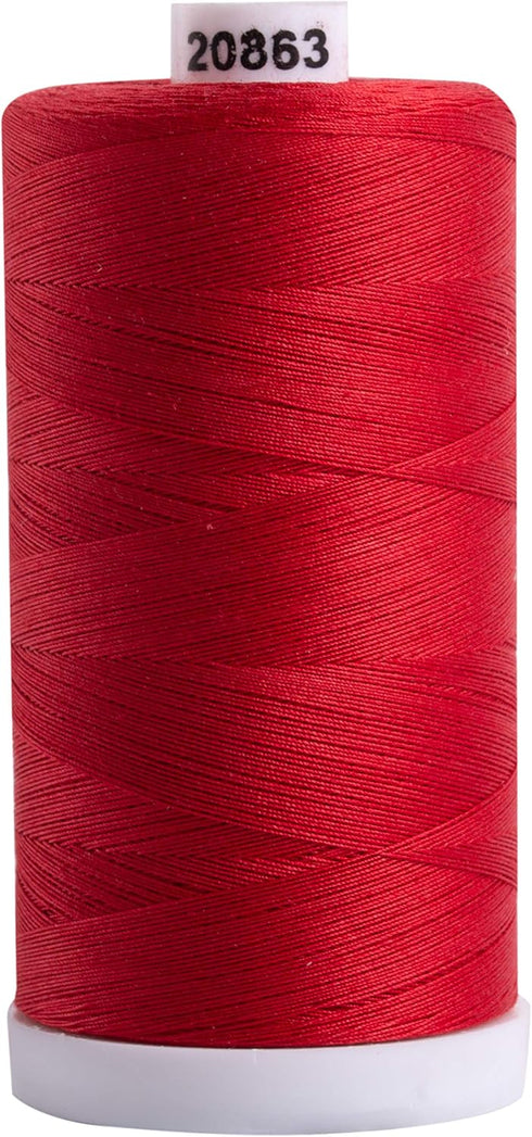 Connecting Threads 100% Cotton Thread - 1200 Yard Spool (Red)...